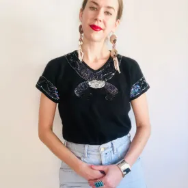 80'S VINTAGE TROMPE L'OEIL SWEATER // SIZE MEDIUM