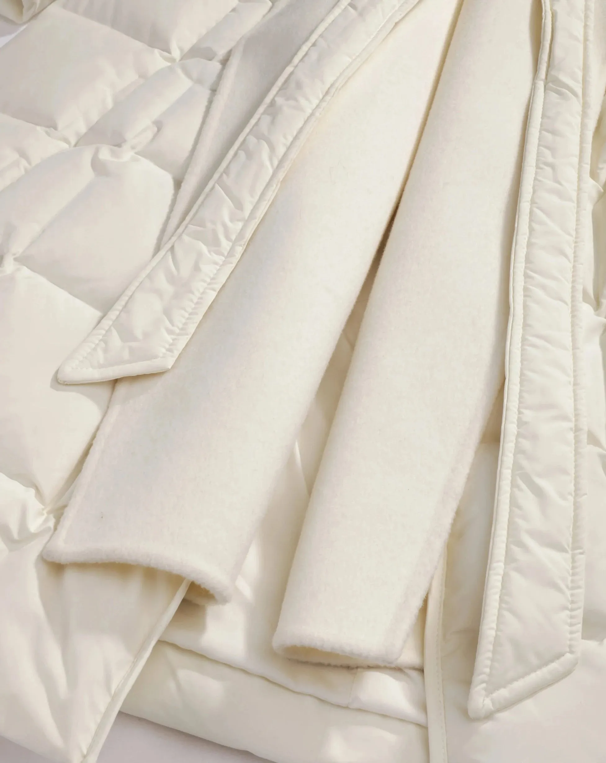 ADELYN Maxi Long Sleeve Belted Puffer Coat