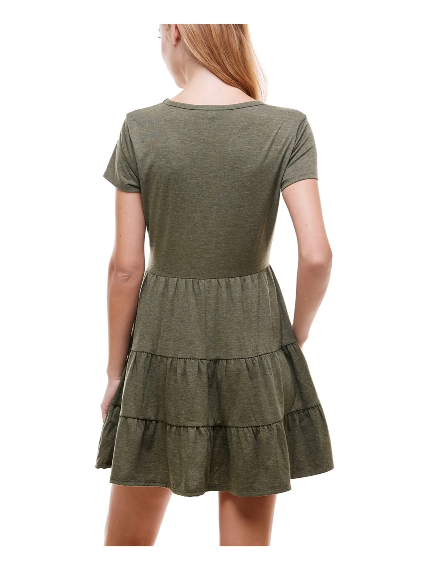 BEBOP Womens Short Sleeve Crew Neck Short Fit   Flare Dress