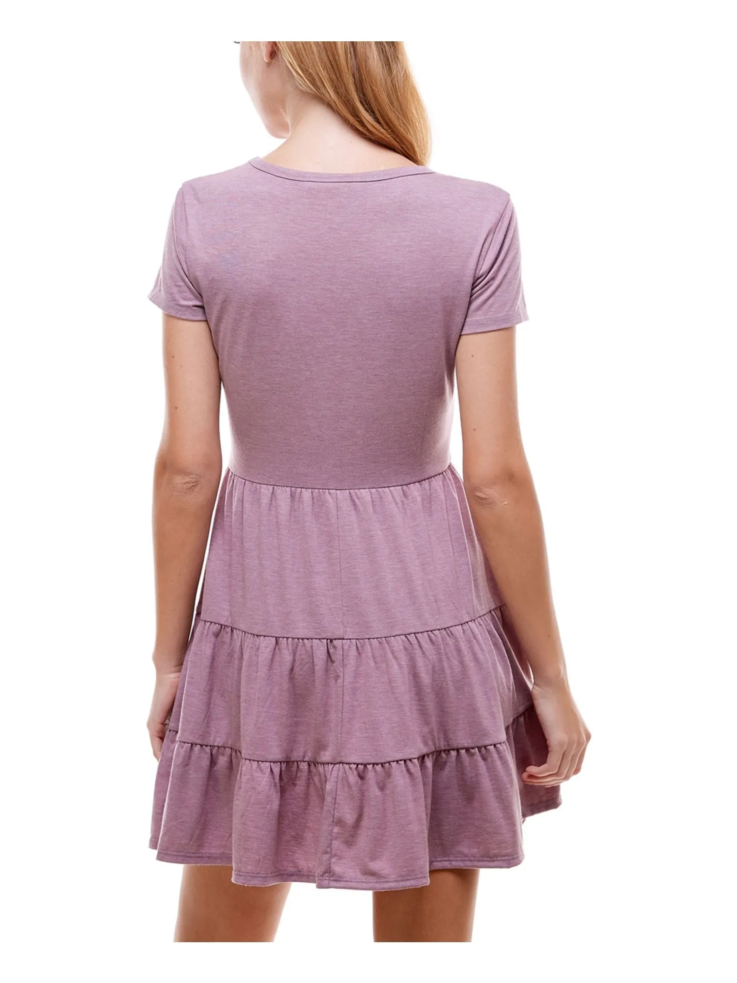 BEBOP Womens Short Sleeve Crew Neck Short Fit   Flare Dress