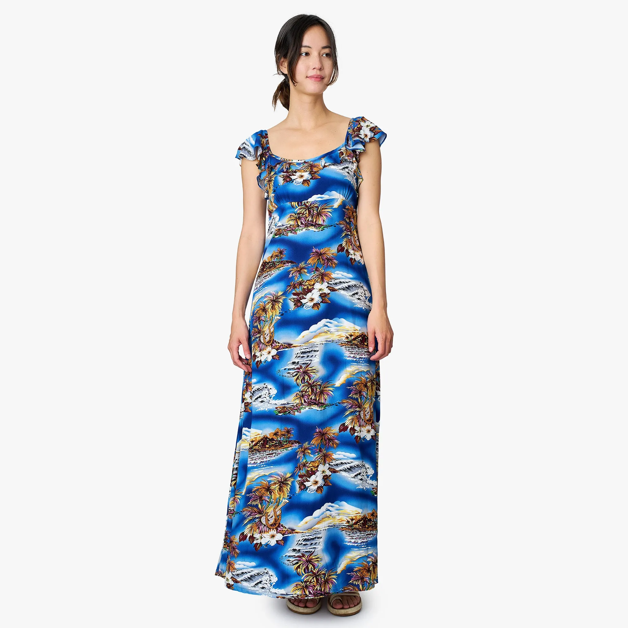Blue Hawaii Empire Dress