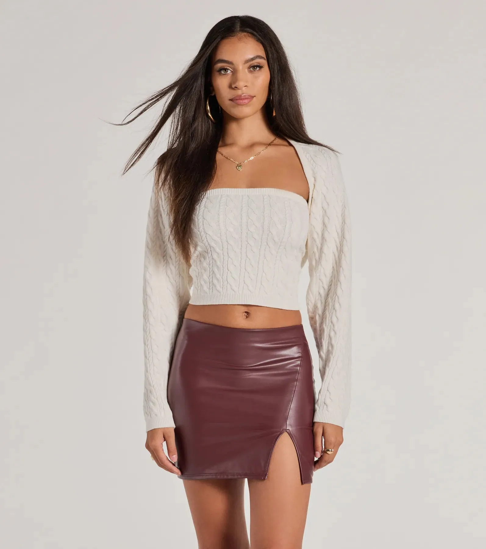 Bold Allure Faux Leather Mini Skirt