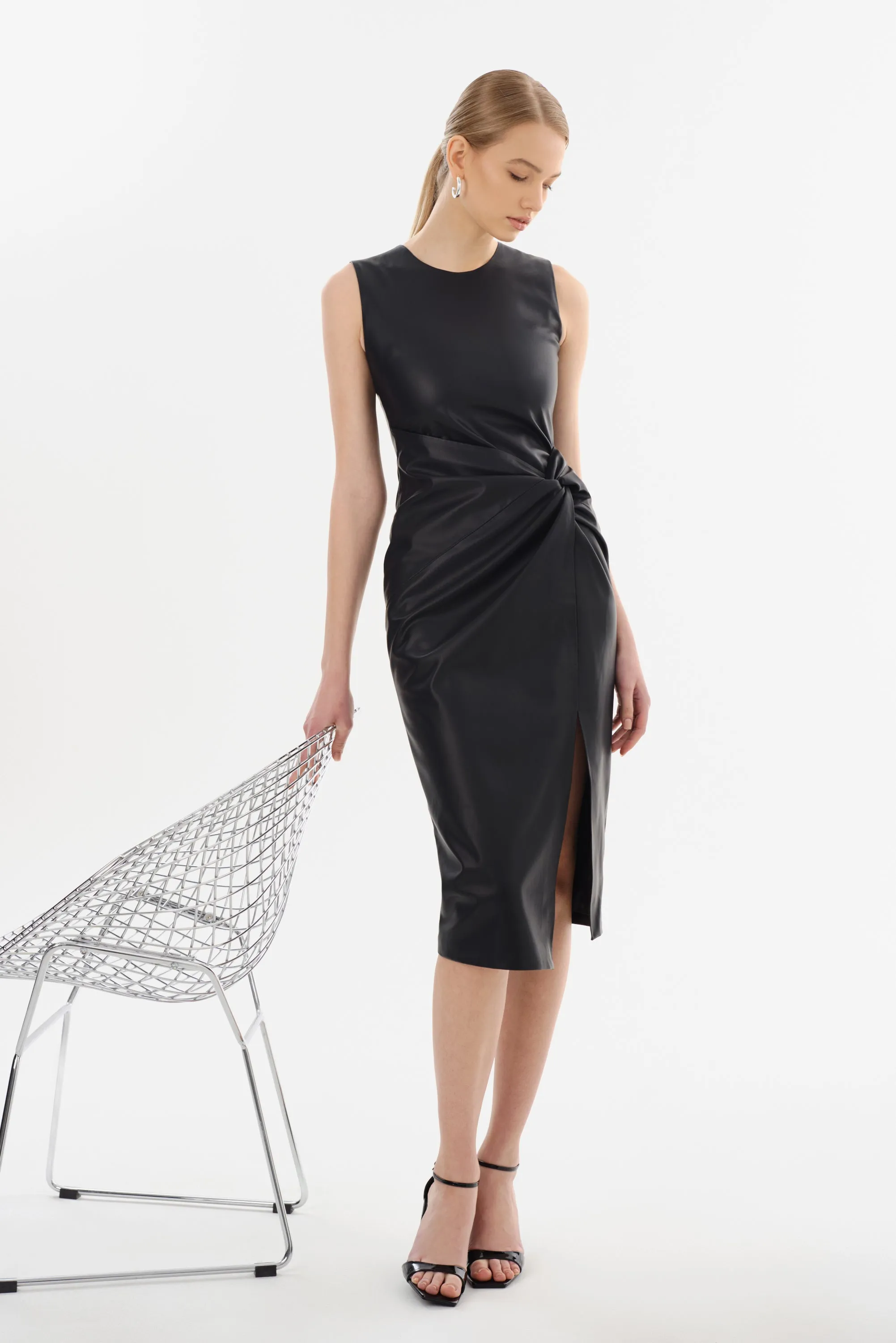 BRETT | Faux Leather Dress