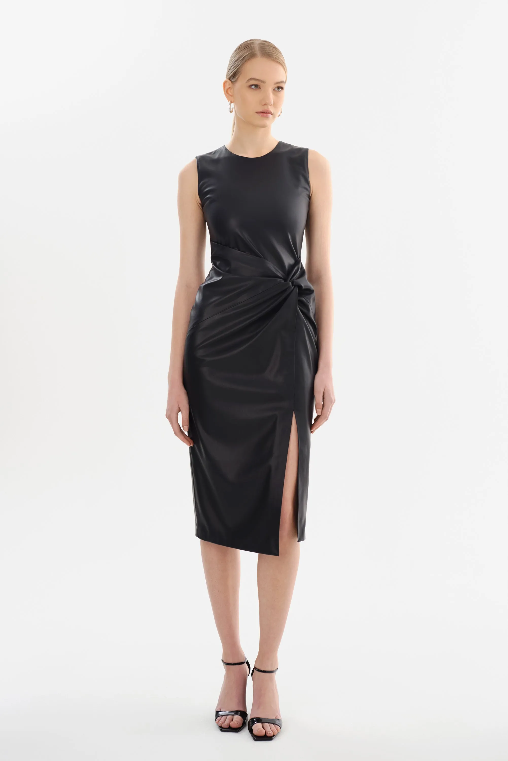 BRETT | Faux Leather Dress