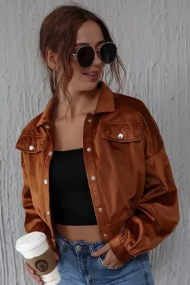 Caramel Corduroy Utility Jacket