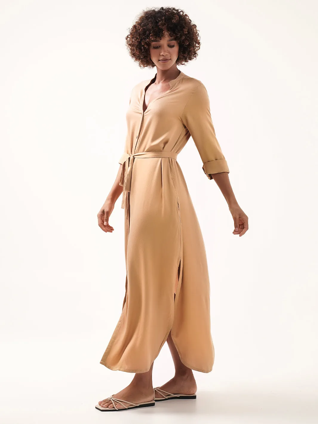 Carmel Ecovero™ Shirt Dress Camel