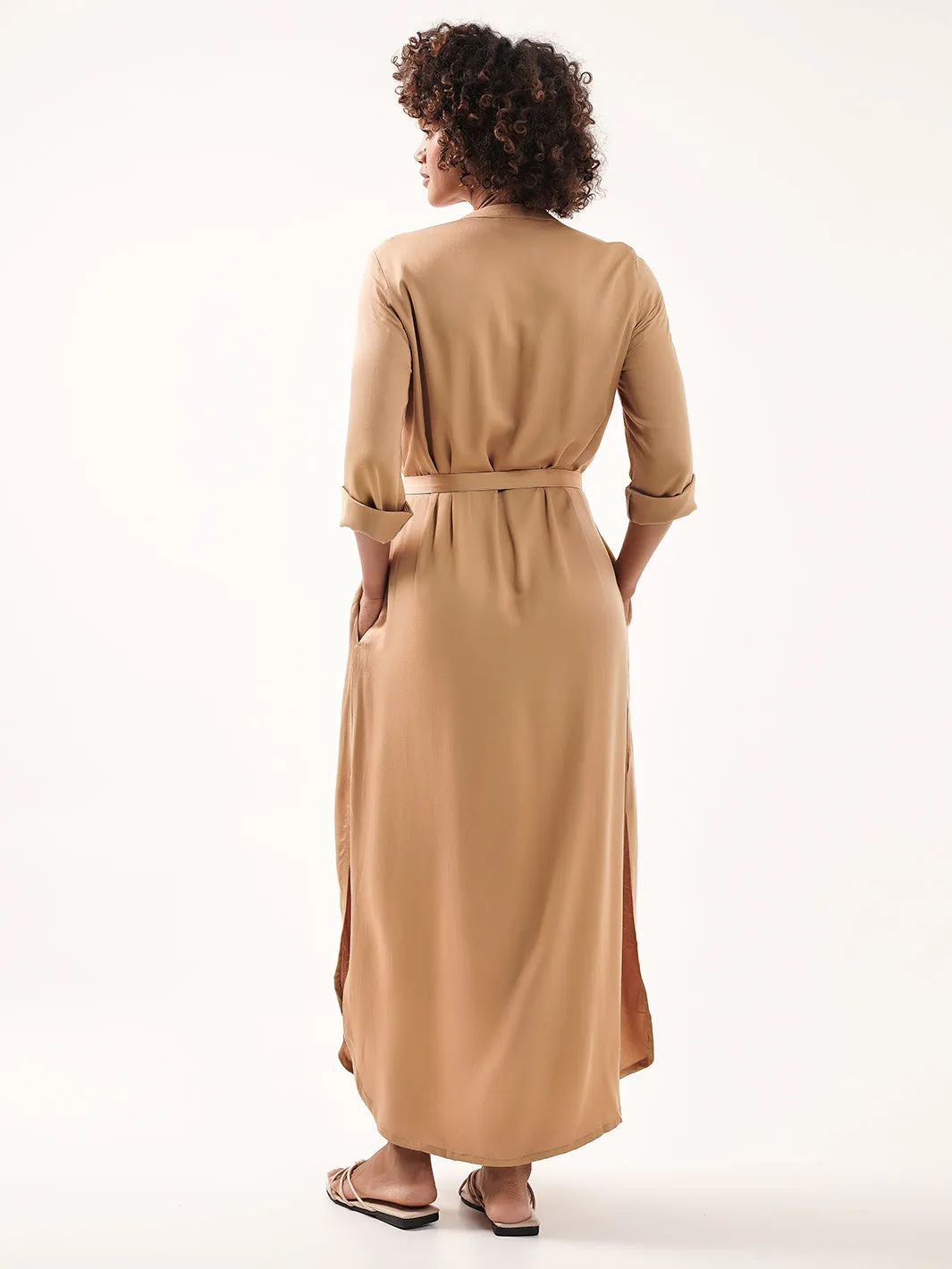 Carmel Ecovero™ Shirt Dress Camel