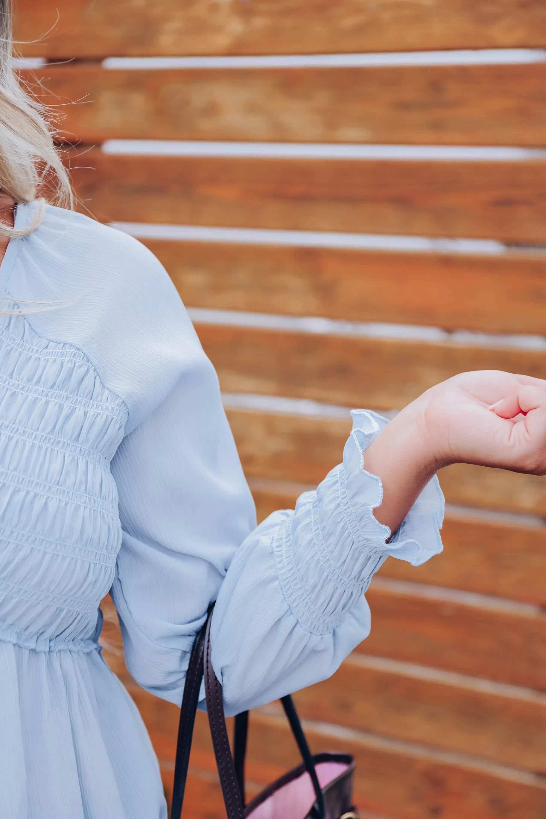 Cindy Smocked Peplum Blouse