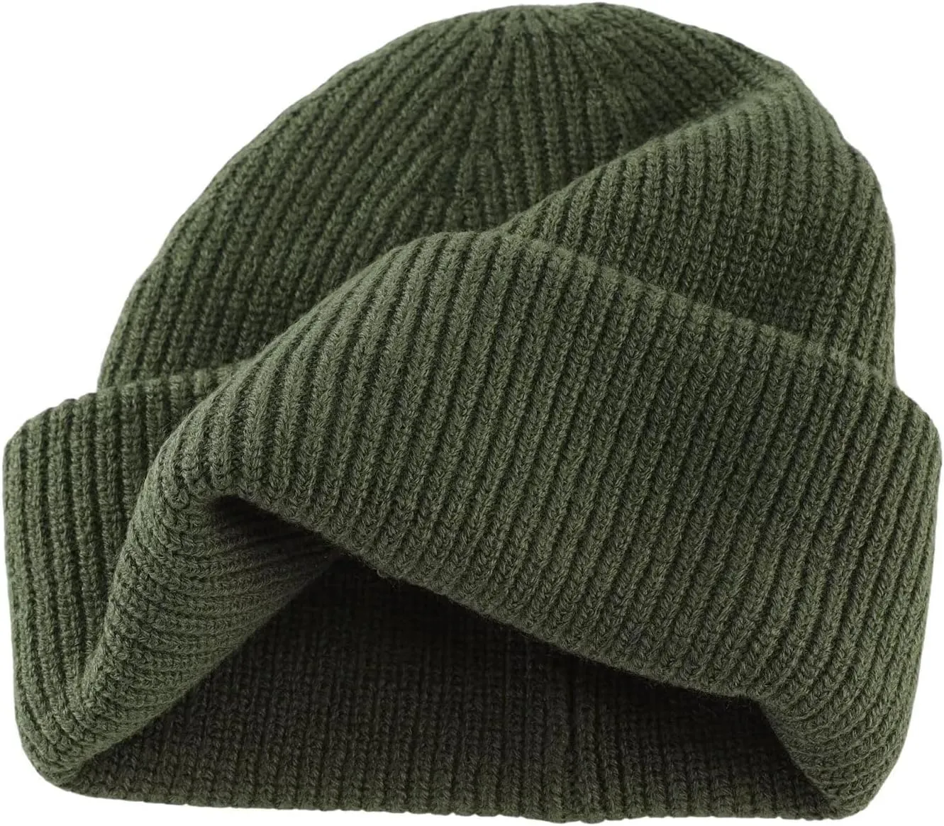 Connectyle Short Fisherman Beanie Hats for Men Women Acrylic Winter Warm Hat Knit Cuffed Beanies Watch Cap