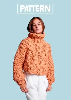 Cropped Urban Fisherman Sweater PATTERN- Merino No. 5