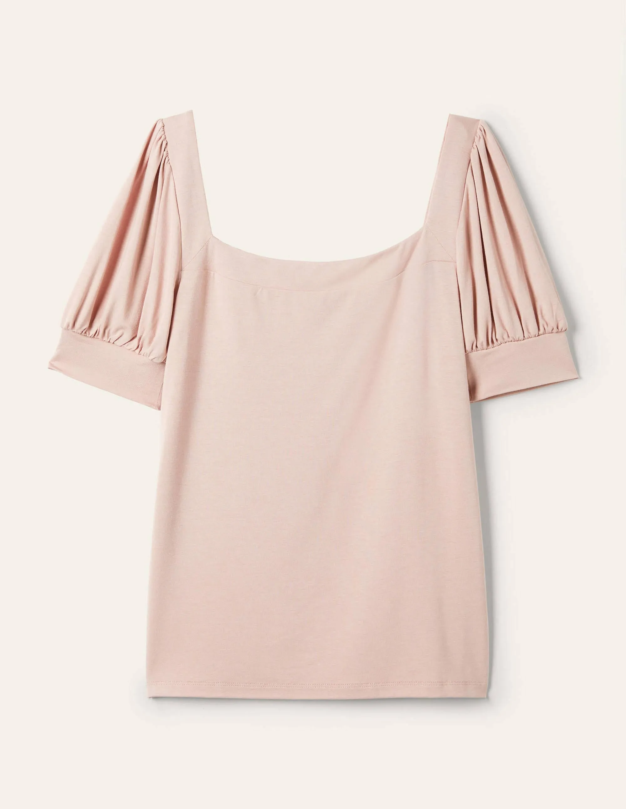 Eva Square Neck Jersey Top-Milkshake