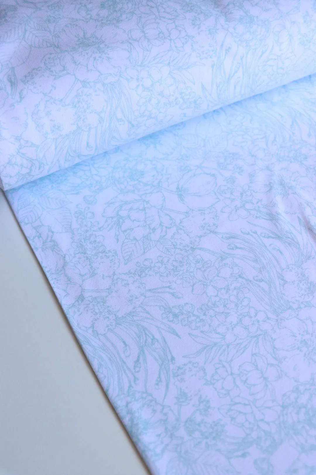 Floral Stencil on White | Wishwell: Nature's Notebook Knits | Robert Kaufman