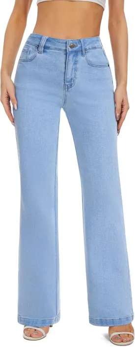 FLYING BANANA Women's Stretchy Curvy Fancy Bootcut Jeans