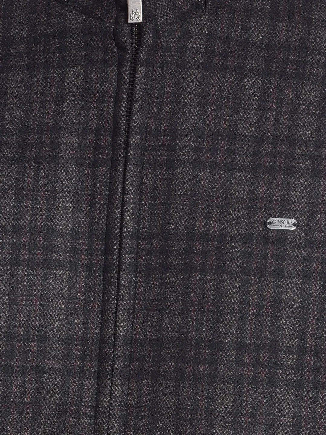 Grey Checked Padded Jacket