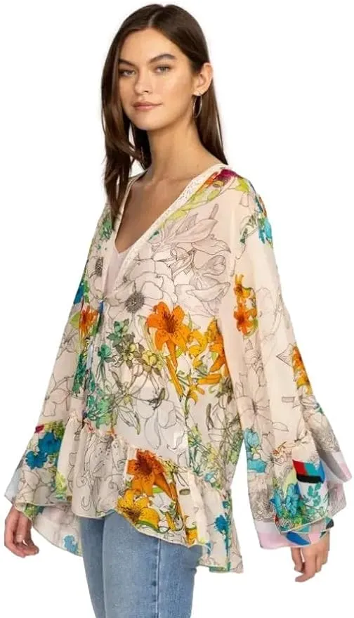 JOHNNY WAS DEQUENCE GEORGINA KIMONO BLOUSE