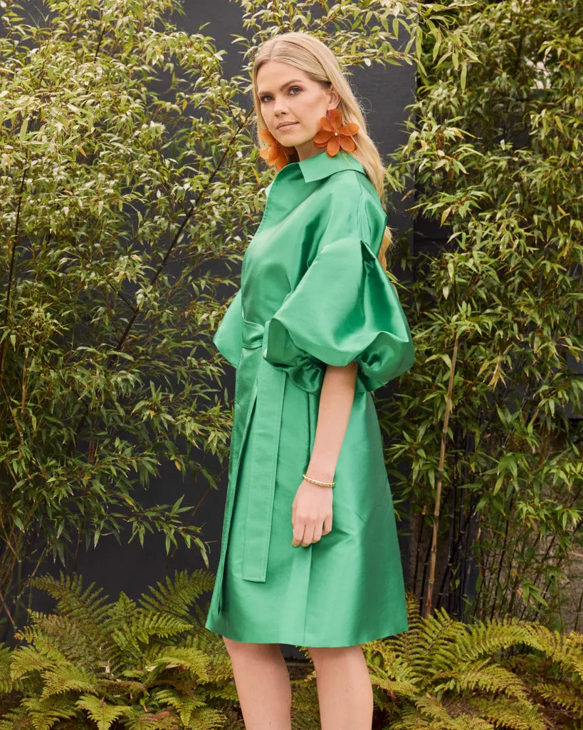 Kate Cooper Wrap coat with full puff ball sleeve