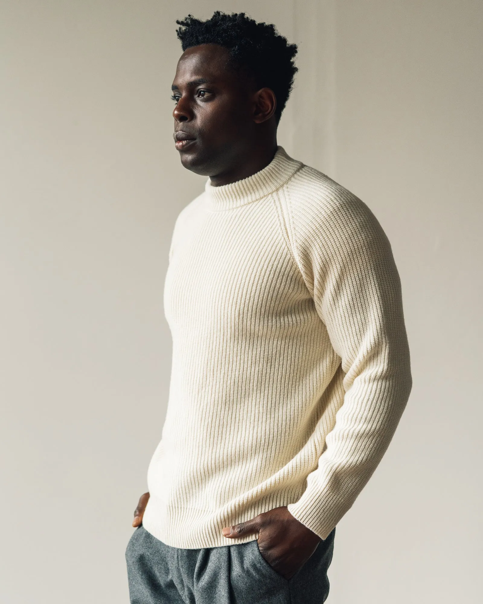 La Paz Prata Mock Sweater, Ecru