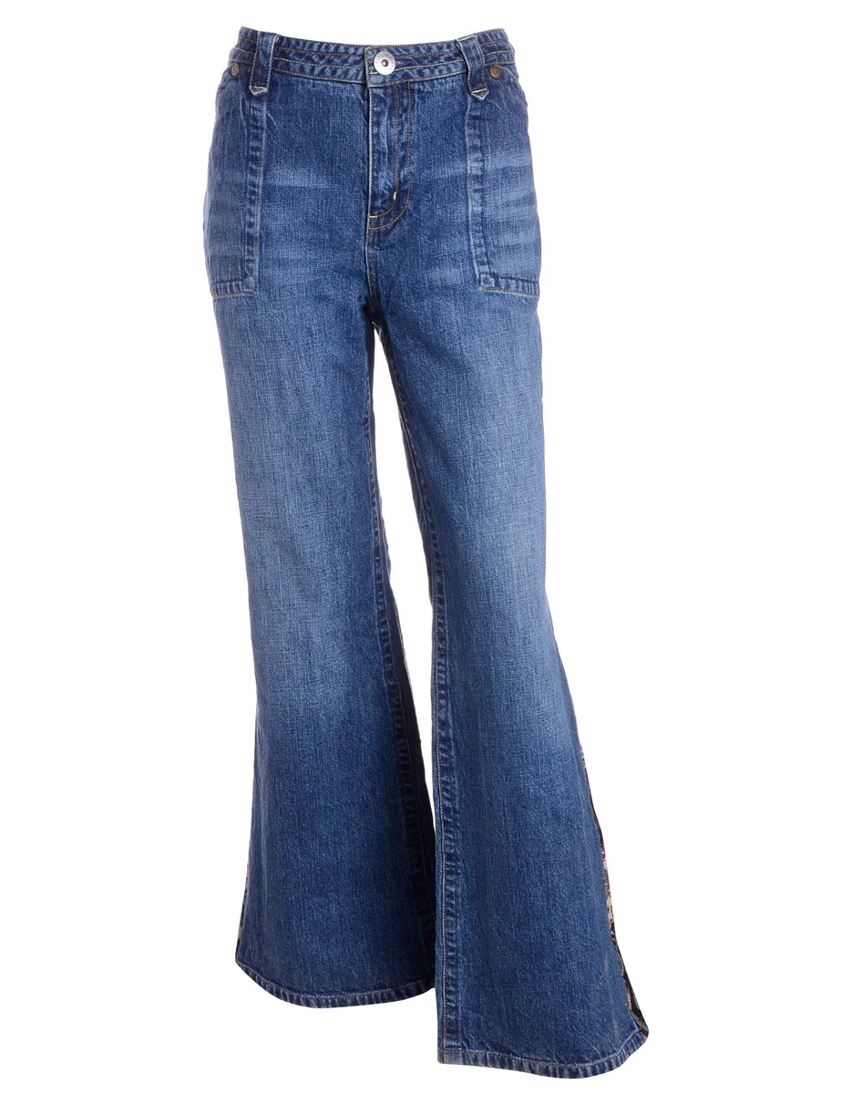 Label Stone Wash Boho Flare Jeans