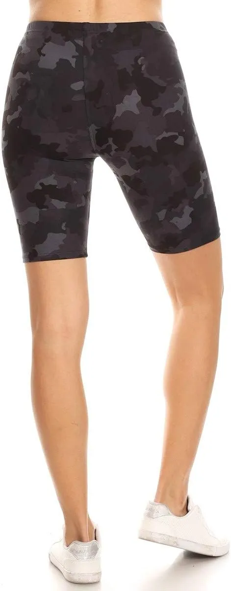 Leggings Depot Women's Fashion Biker Shorts Popular Prints BAT1