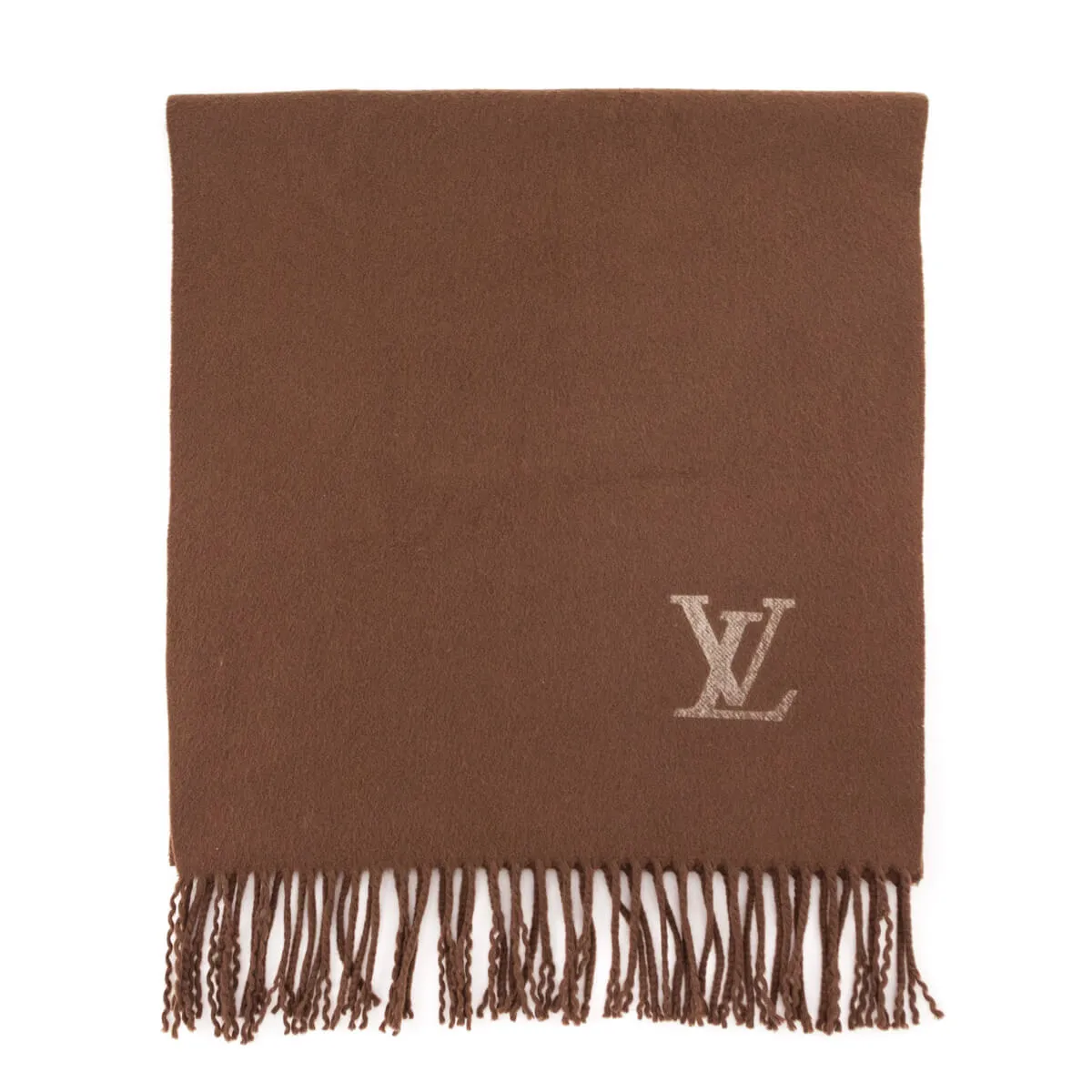 Louis Vuitton Brown Cashmere Jhelam Scarf