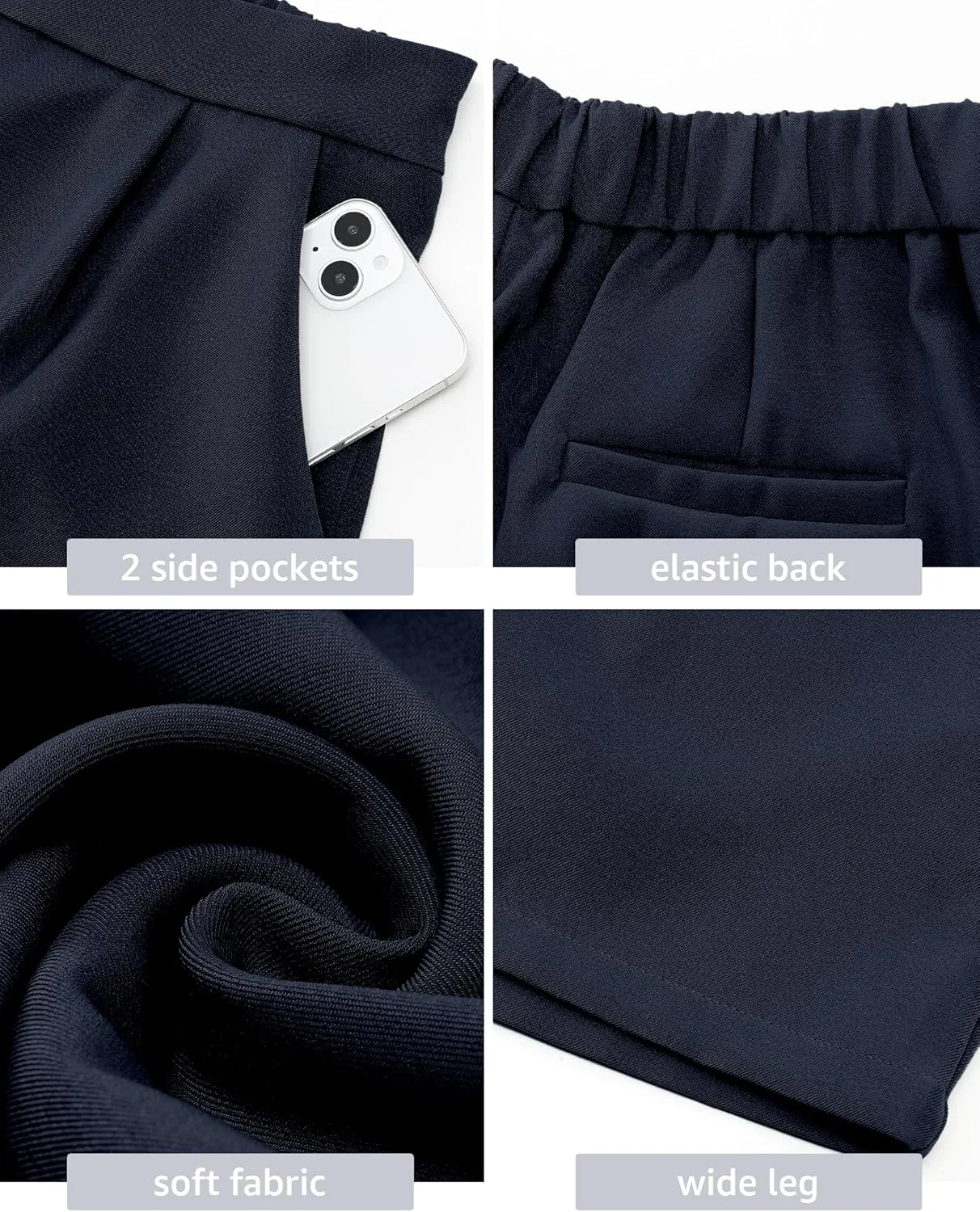 luvamia 2024 Dress Shorts for Women High Waisted Business Casual Outfits for Work Summer Pleated Short Dressy Shorts
