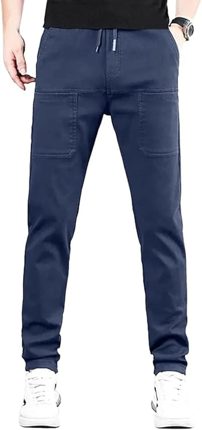 Manzera Mens Stretch Cargo Pants, Sirmale Mencomfy Multipants - High Stretch Multi-Pocket Durable Cargo Pants Men's