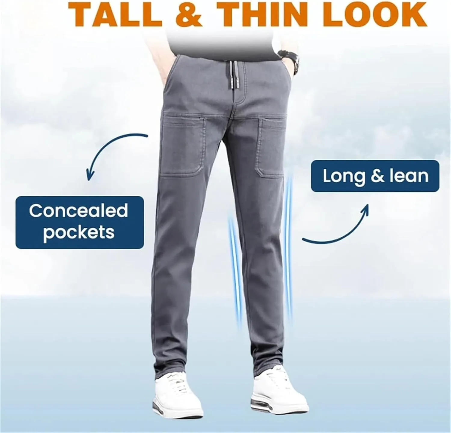 Mencomfy Cargo Pants for Men, High Stretch Durable Cargo Pants for Hiking, Multipants - Multi-Pocket Stretch Fashion Trousers