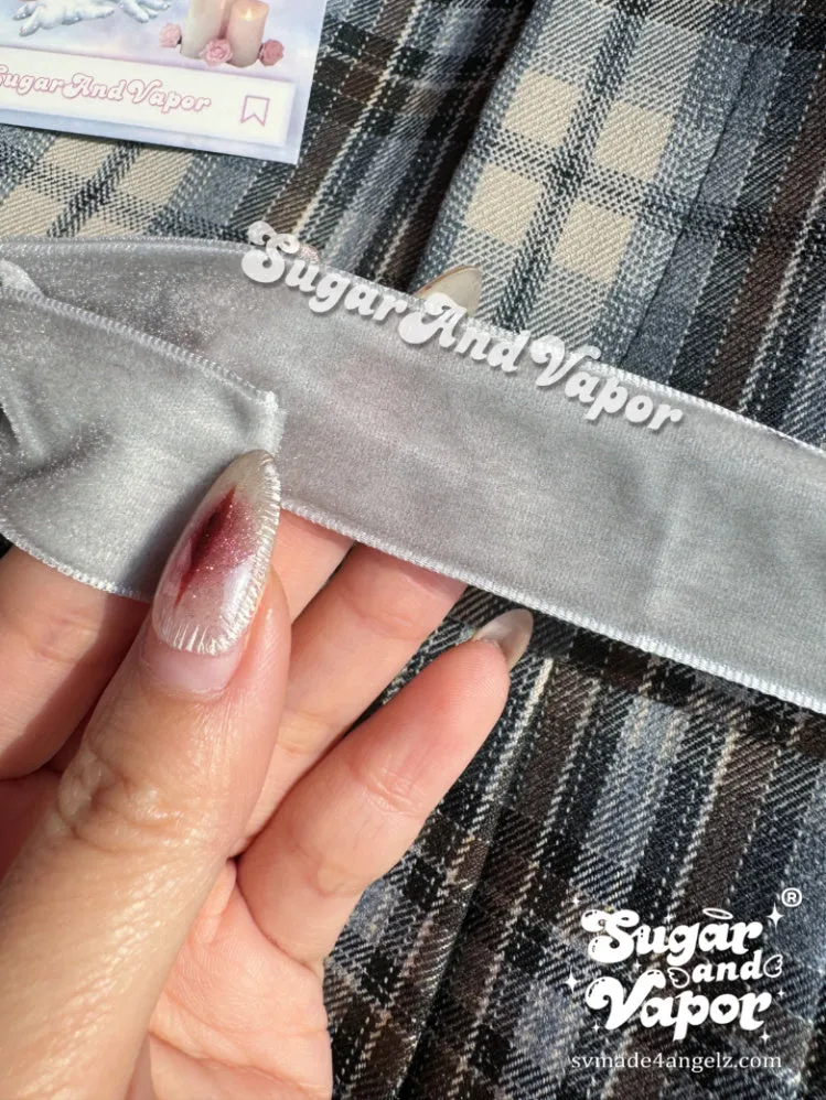 Milana Preppy Grey Plaid Pleated Mini Skirt