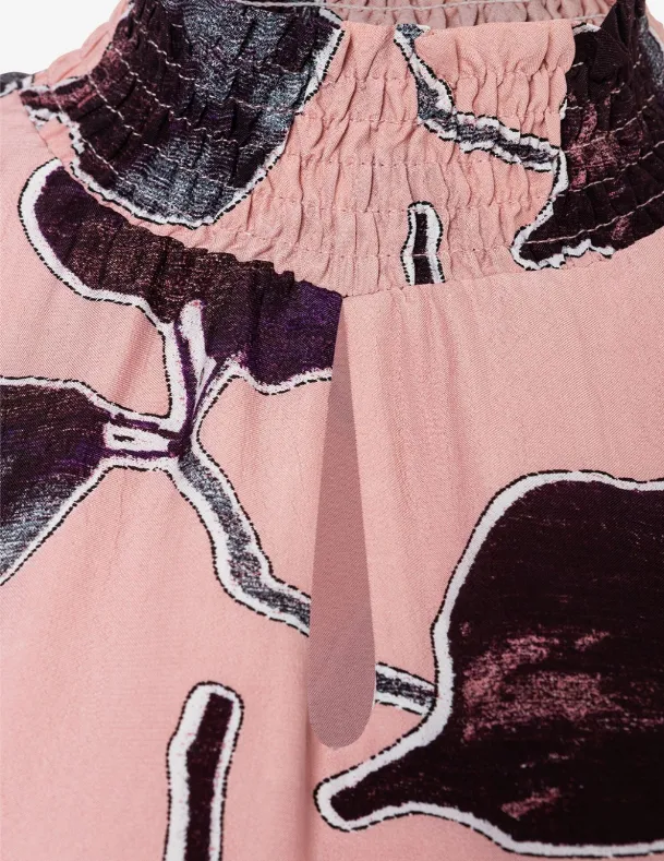 MORE AND MORE<BR>
Blouse with Autumn Leafy Print<BR>
Print<BR>