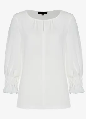 MORE AND MORE<BR>
Feminine Blouse In Spring Collection<BR>
Cream<BR>