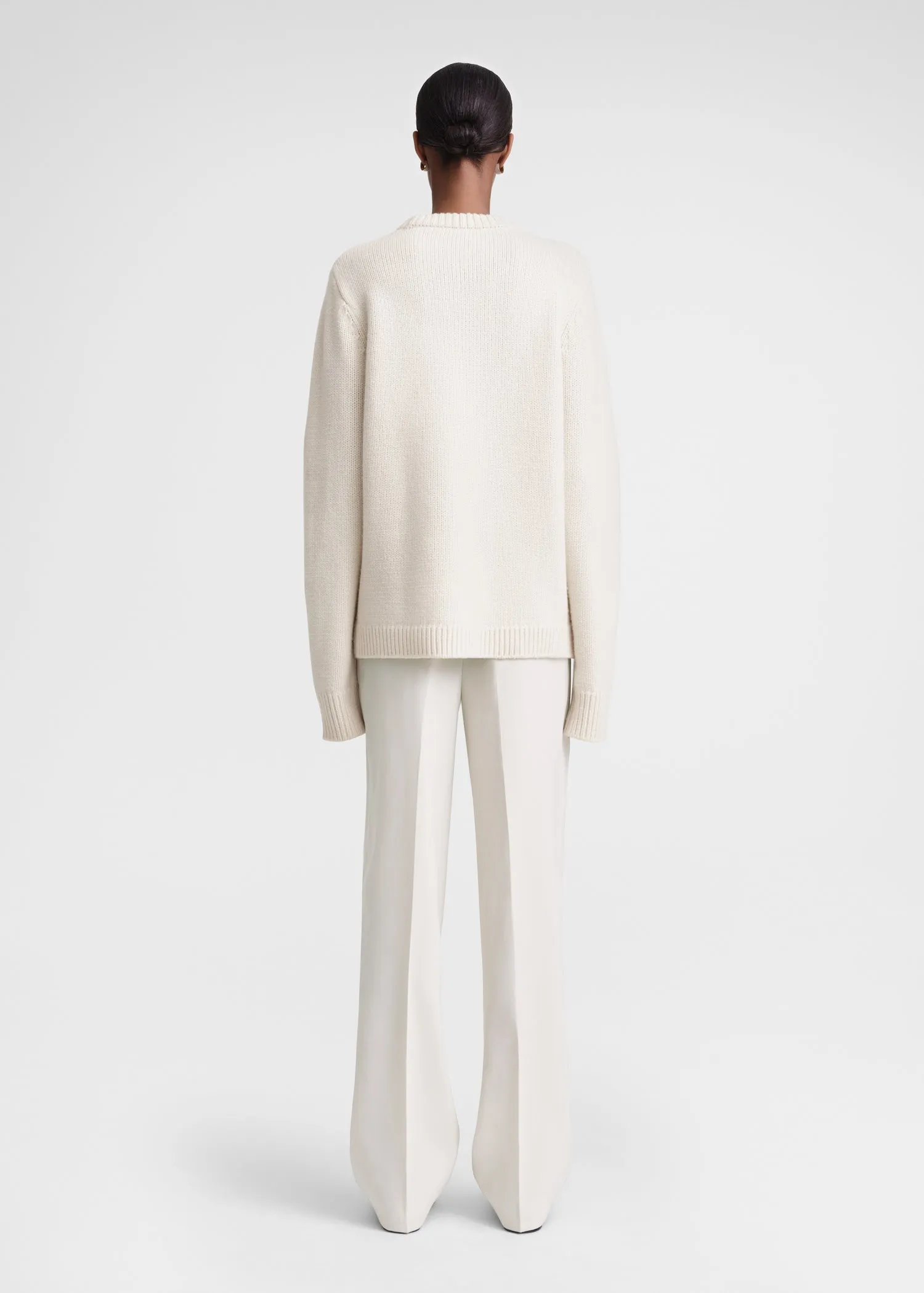 Multi-rib wool knit snow
