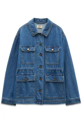 Nora Relaxed Denim Utility Jacket