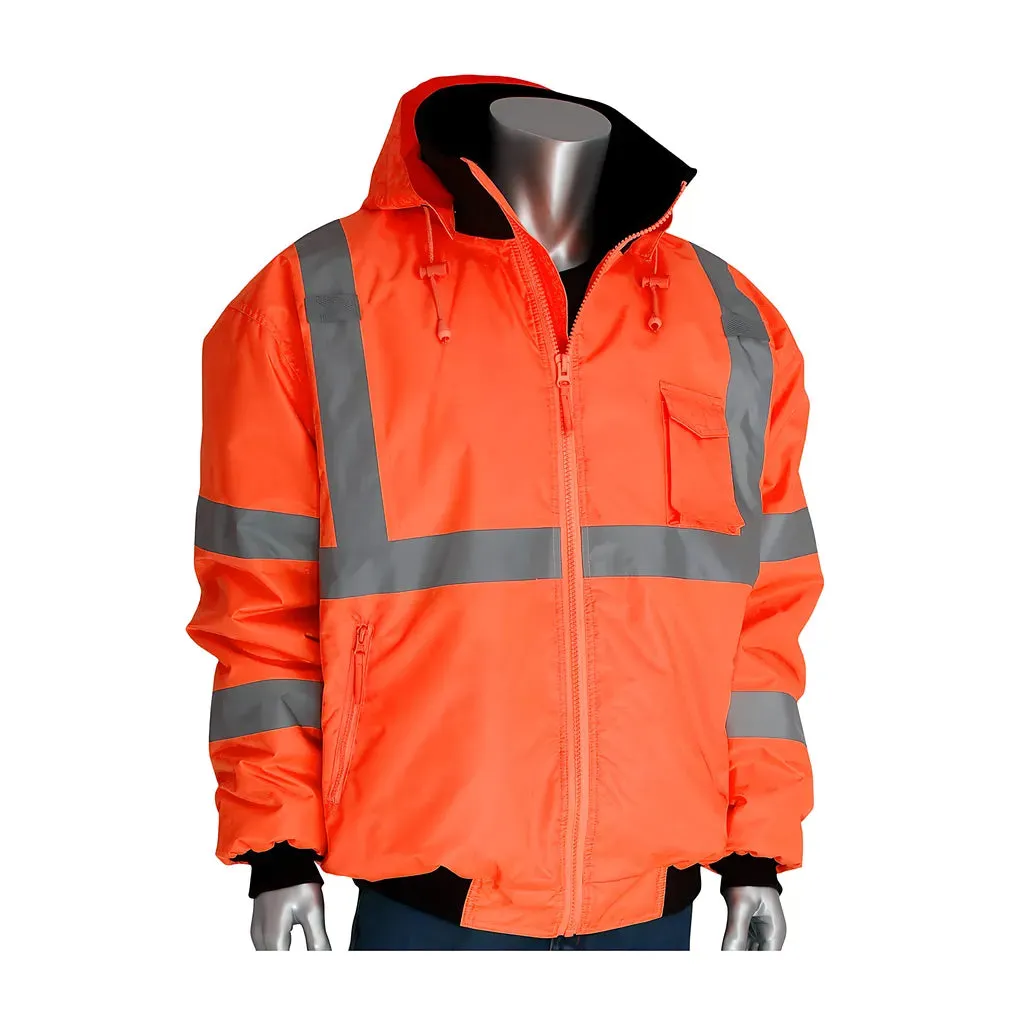 PIP 333-1762-OR/3X ANSI Type R Class 3 Value Bomber Jacket with Zip-Out Fleece Liner