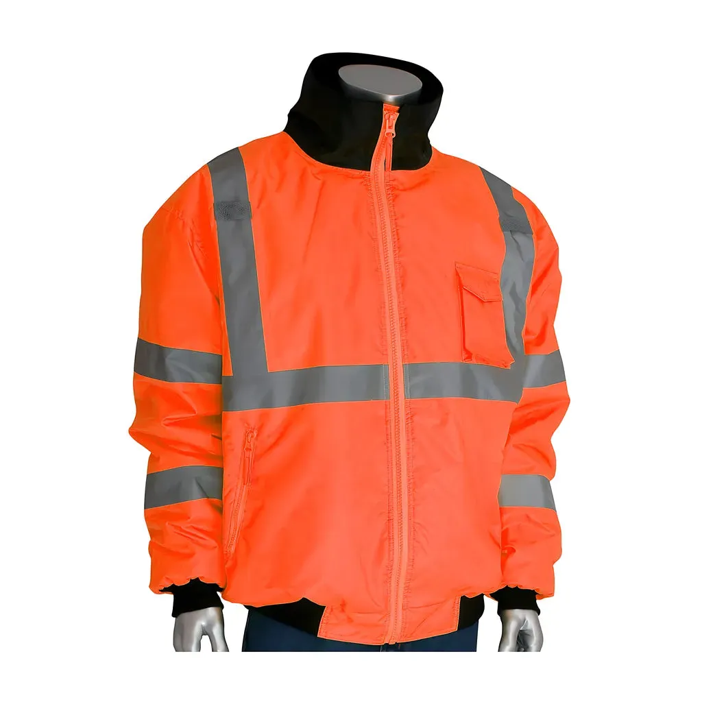 PIP 333-1762-OR/3X ANSI Type R Class 3 Value Bomber Jacket with Zip-Out Fleece Liner