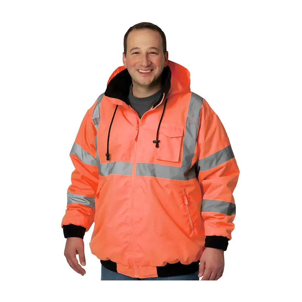 PIP 333-1762-OR/3X ANSI Type R Class 3 Value Bomber Jacket with Zip-Out Fleece Liner
