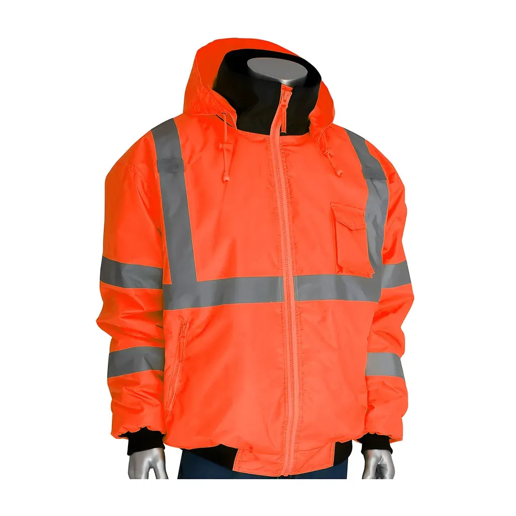 PIP 333-1762-OR/3X ANSI Type R Class 3 Value Bomber Jacket with Zip-Out Fleece Liner