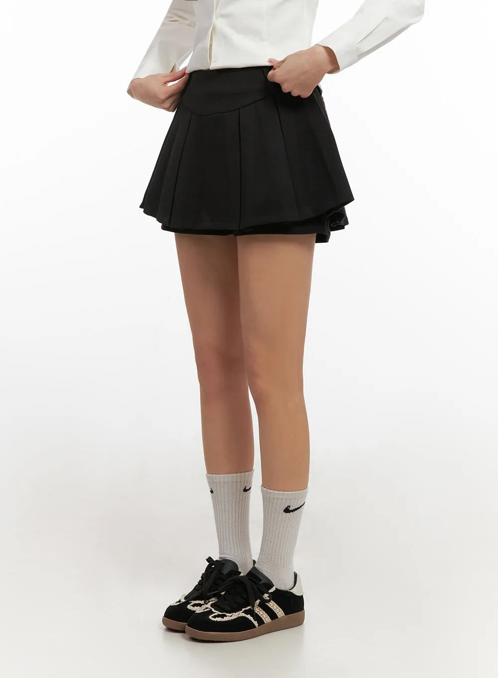 Pleated Mini Skirt IJ503
