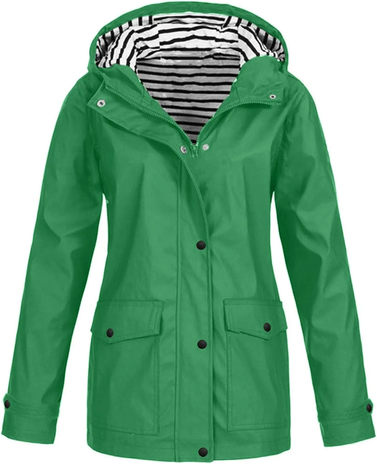 Raincoat for Women 2024 Rain Plus Size Hooded Waterproof Breathable Windbreaker Outdoor Ladies Lightweight Coat