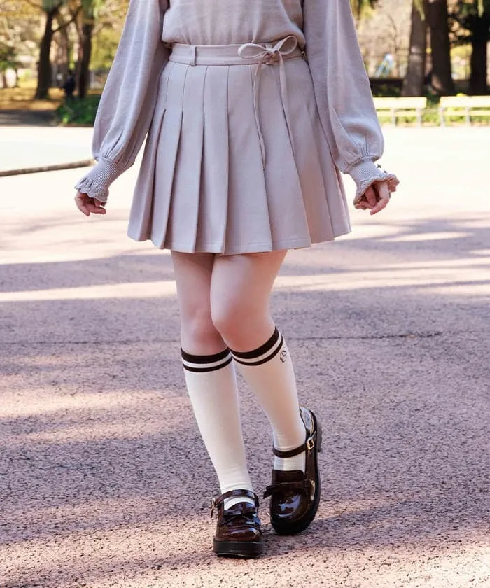 Ribbon Set Pleated Skort