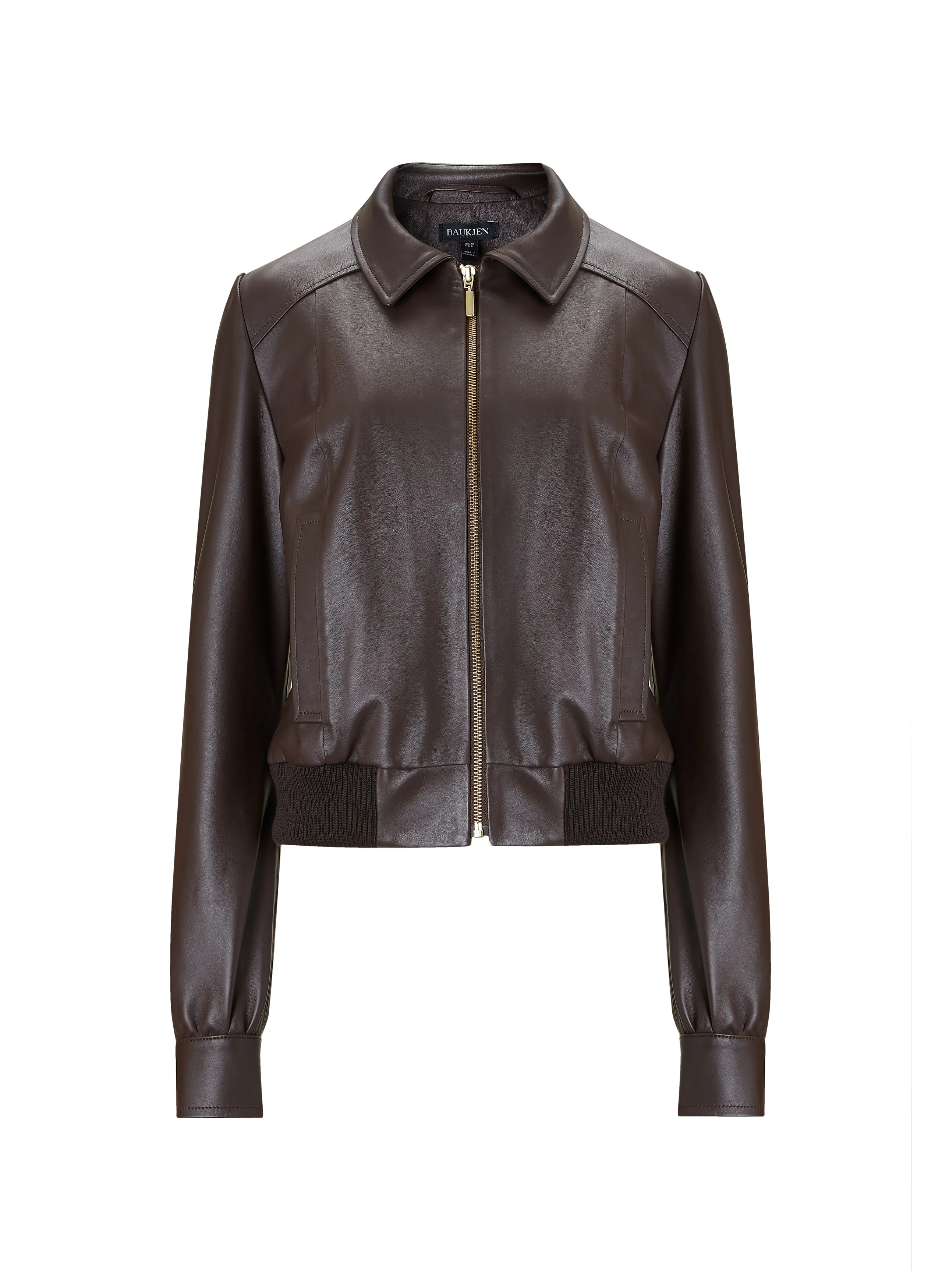 Sacha Leather Bomber Jacket