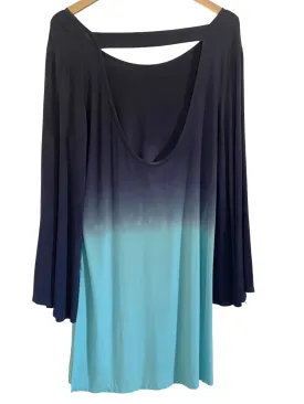 Soft Summer Navy and Aqua Ombre Tunic