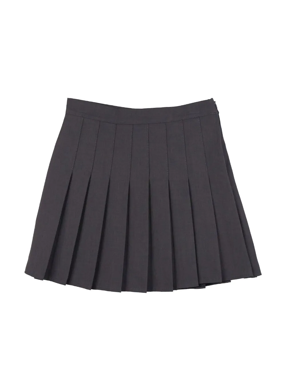 Solid Pleated Mini Skirt ON404