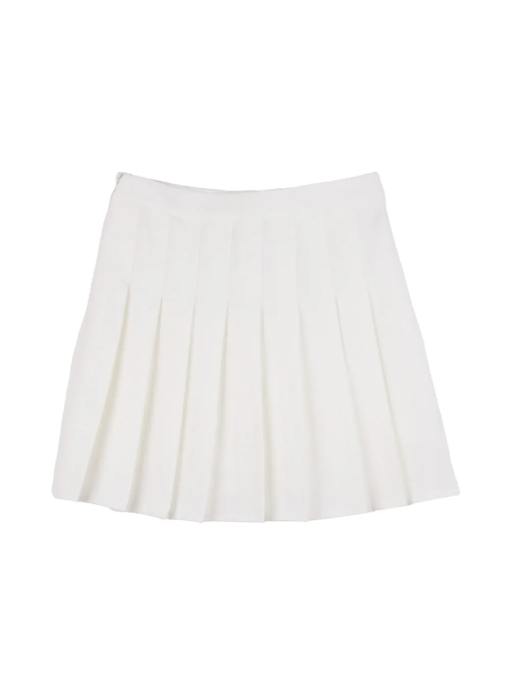 Solid Pleated Mini Skirt ON404