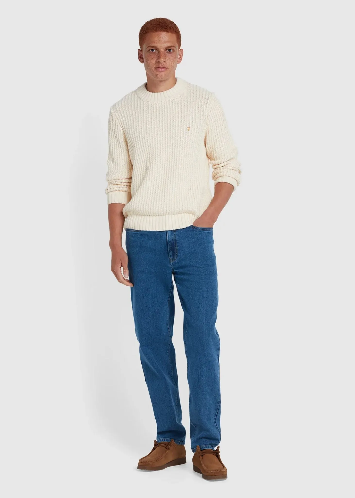 Sweater burlington fisherman - cream