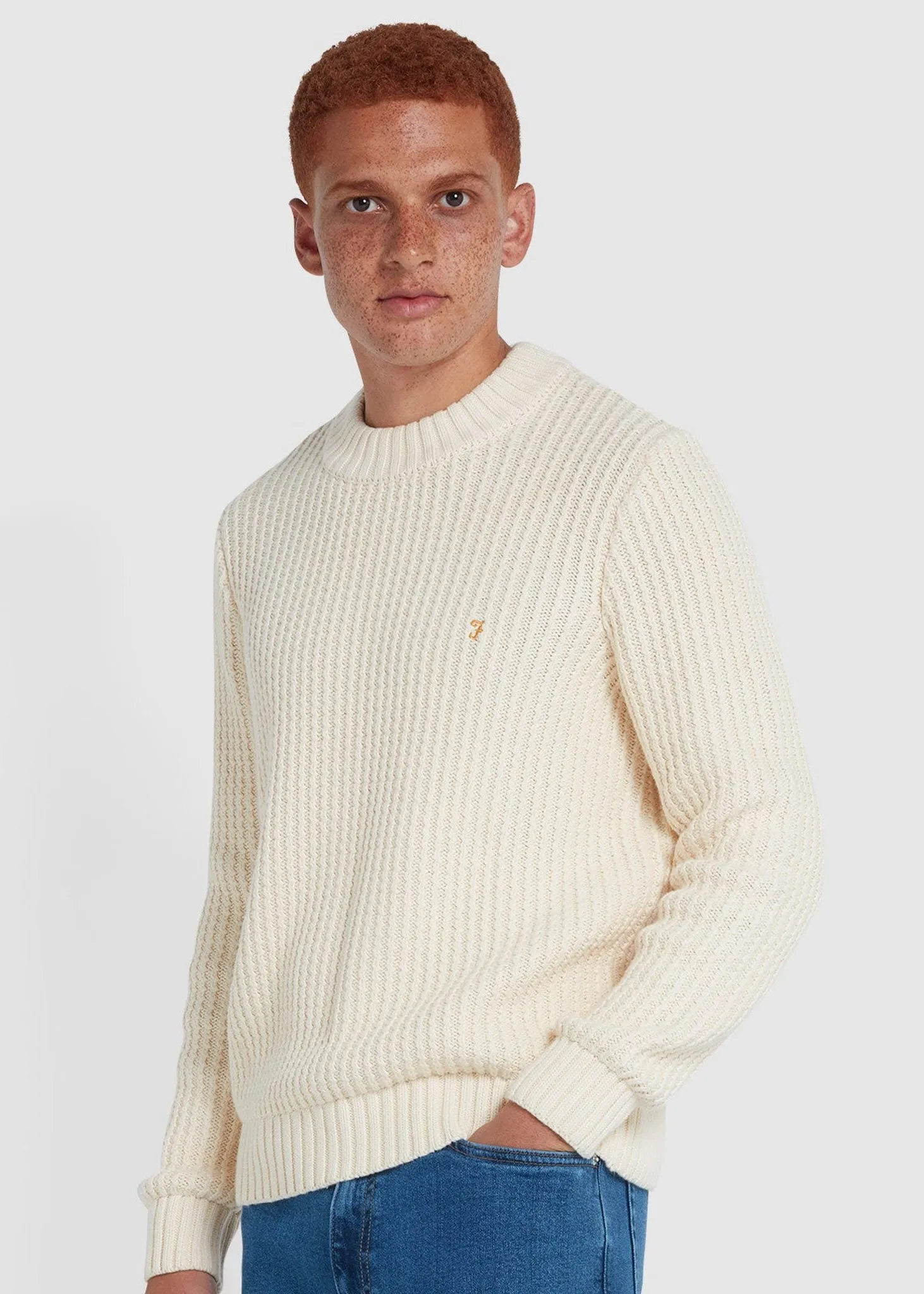 Sweater burlington fisherman - cream