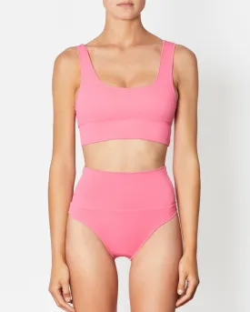 The Contour Crop Top - Cadillac