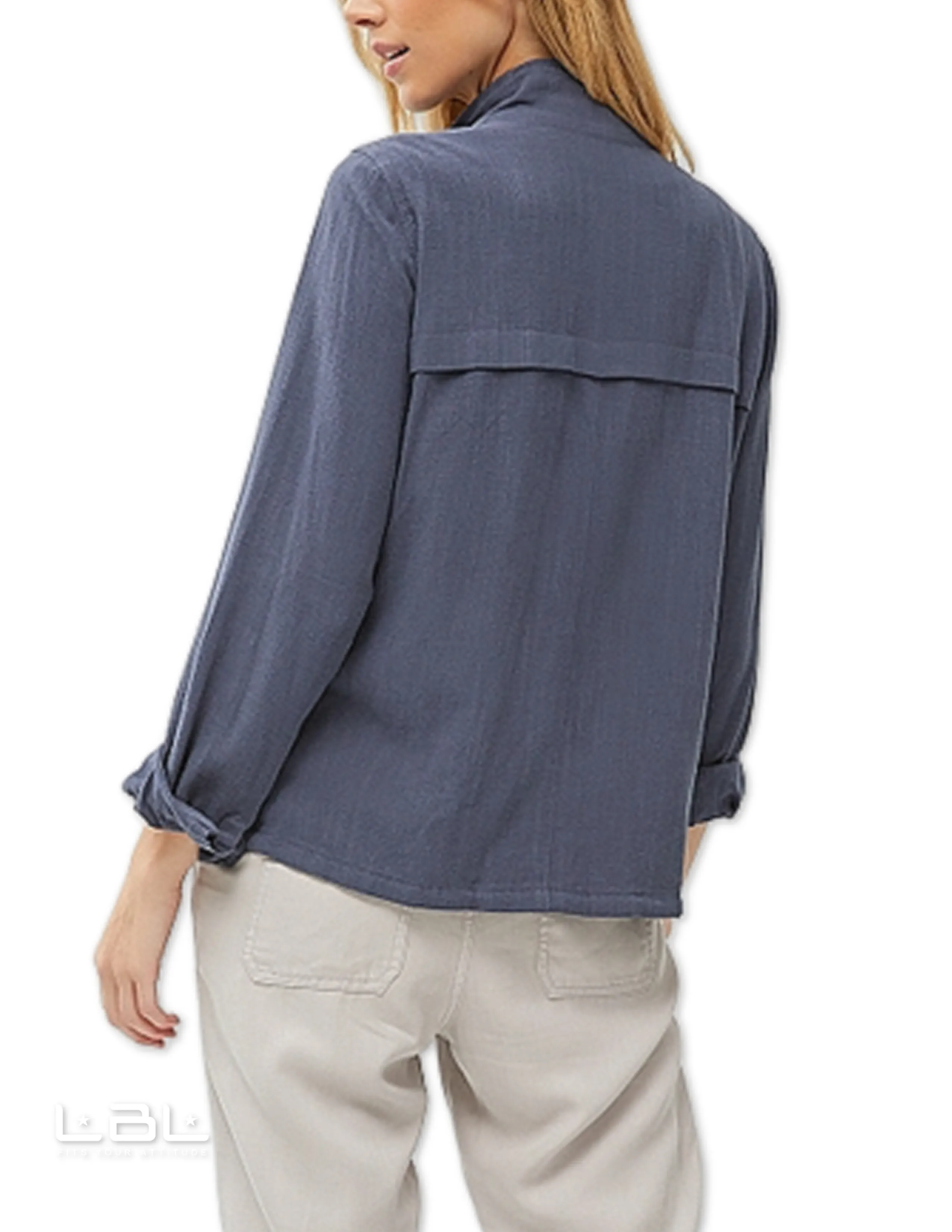 Utility Style Jacket Slate Blue