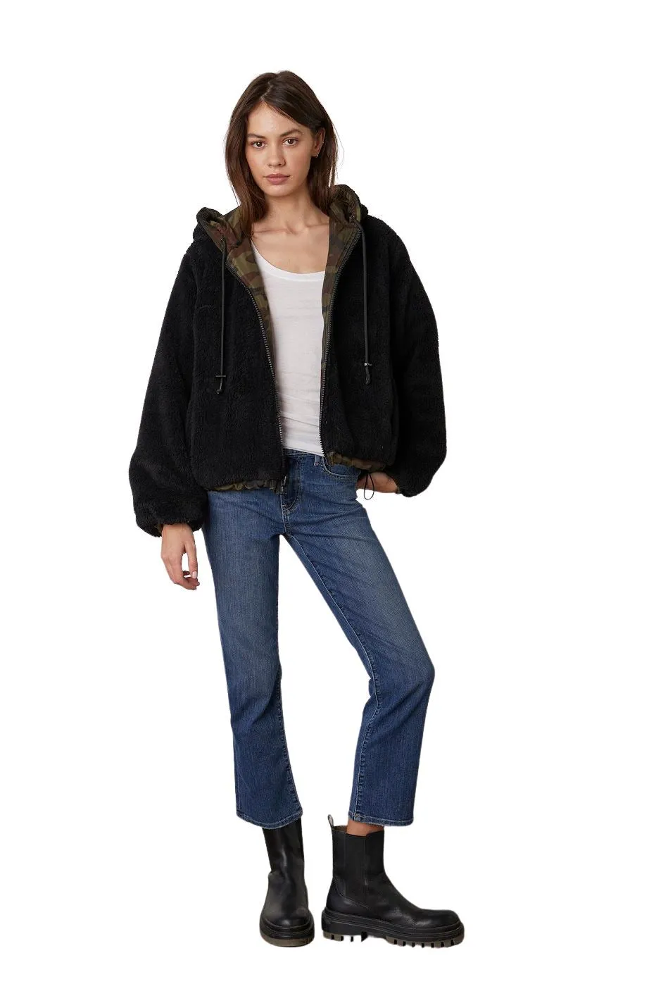 Velvet Audree Reversible Sherpa Jacket - Camo