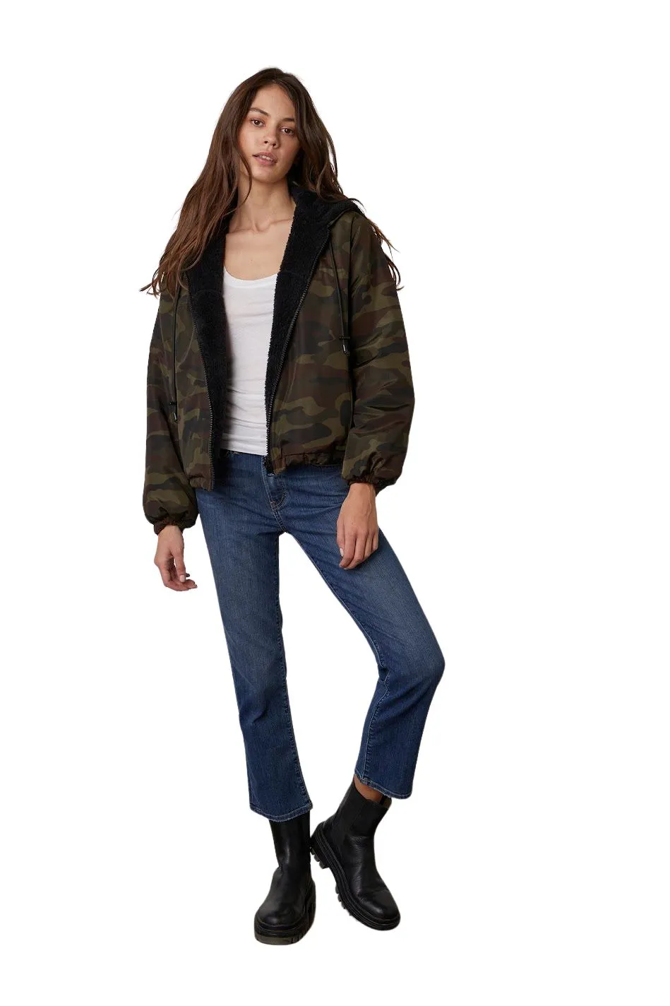 Velvet Audree Reversible Sherpa Jacket - Camo