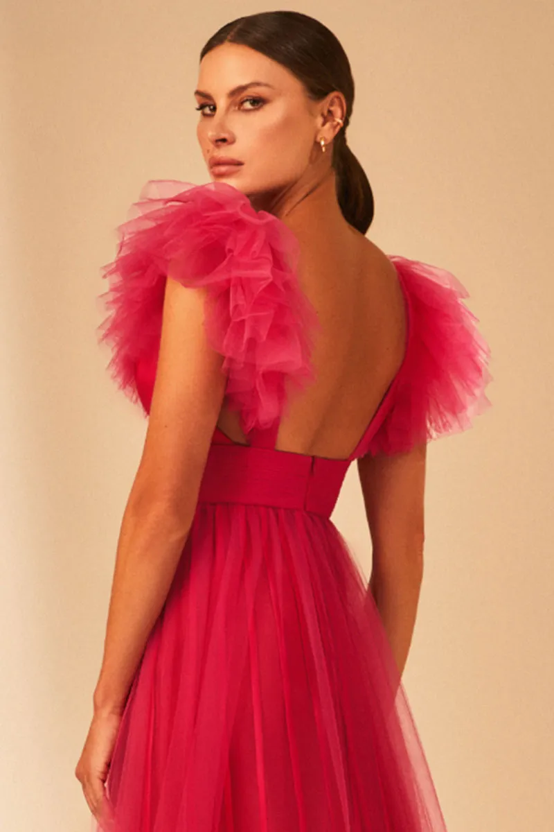 Vielle Tulle Graceful Maxi Dress